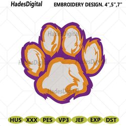 clemson tigers embroidery files, ncaa embroidery files, clemson tigers file