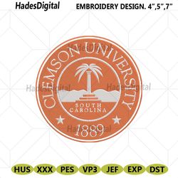 clemson university embroidery design, ncaa embroidery designs, clemson tigers embroidery instant file