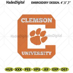 clemson tigers football logo embroidery, clemson tigers embroidery, clemson tigers design file