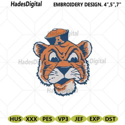 auburn tigers head embroidery files, ncaa embroidery files, auburn tigers file