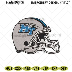 middle tennessee blue raiders helmet embroidery design file