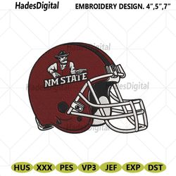 new mexico state aggies helmet embroidery digitizing instant download