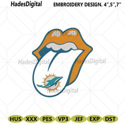 rolling stone logo miami dolphins embroidery design download file