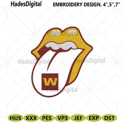 rolling stone logo washington commanders embroidery design download file