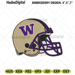 washington huskies helmet machine embroidery digitizing