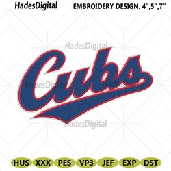 chicago cubs baseball sports logo machine embroidery digitizing