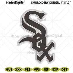 chicago white sox baseball team logo machine embroidery digitizing