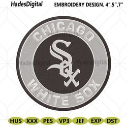 chicago white sox mlb baseball circle logo machine embroidery file