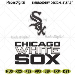 chicago white sox baseball symbol logo machine embroidery design