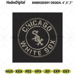 chicago white sox baseball vintage logo machine embroidery digitizing