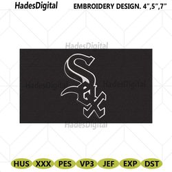 chicago white sox symbol logo black background machine embroidery file