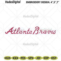 atlanta braves curves transparent logo machine embroidery design