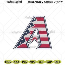 diamondbacks baseball letter a america flag logo