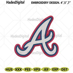 atlanta braves letter a transparent logo machine embroidery digitizing