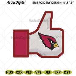 arizona cardinals like symbol logo embroidery digitizing file