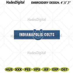 indianapolis colts nfl text logo machine embroidery download file