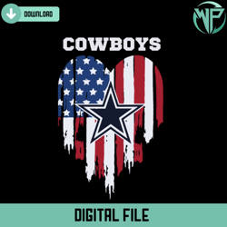 4th of july dallas cowboys logo american flag svg