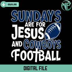 sundays are for jesus and cowboys football svg