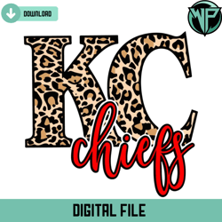 kc chiefs leopard print svg cricut digital download