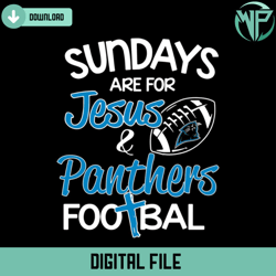 sundays are for jesus panthers football svg