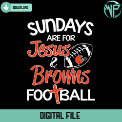 sundays are for jesus browns football svg