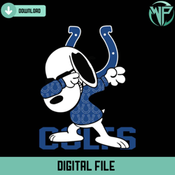 snoopy dabbing indianapolis colts svg