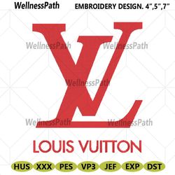 louis vuitton red logo embroidery design download