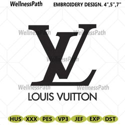 louis vuitton basic brand logo embroidery design download