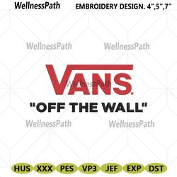 vans of the wall simple logo embroidery download file