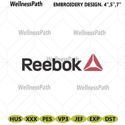 reebok logo brand embroidery instant download