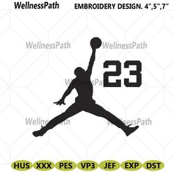 jordan 23 symbol logo embroidery design download