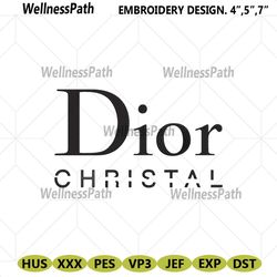 dior christal logo embroidery instant download