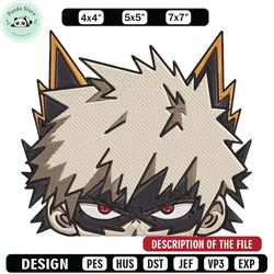 bakugo peeker embroidery design, mha embroidery, embroidery file, anime embroidery, anime digital download - panda store