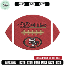 ball san francisco 49ers embroidery design, 49ers embroidery, nfl embroidery, sport embroidery, embroidery design
