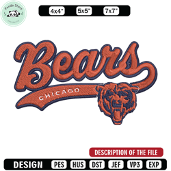 chicago bears embroidery design, chicago bears embroidery, nfl embroidery, logo sport embroidery, embroidery design 1