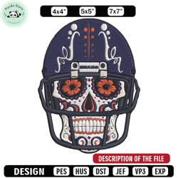 chicago bears skull helmet embroidery design, bears embroidery, nfl embroidery, sport embroidery, embroidery design 1