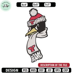 youngstown state mascot embroidery design, ncaa embroidery,sport embroidery,logo sport embroidery,embroidery design