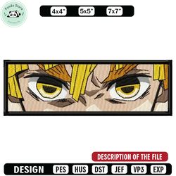zenitsu eyes frame embroidery design, anime embroidery,anime shirt, anime design, embroidered shirt, digital download