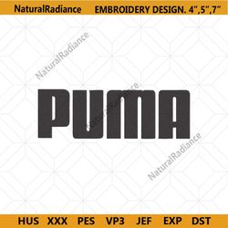 puma wordmark logo embroidery design download