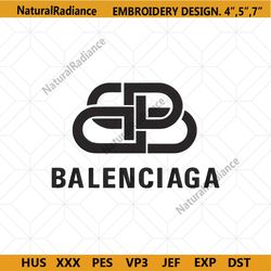 balenciaga fashion logo embroidery design download