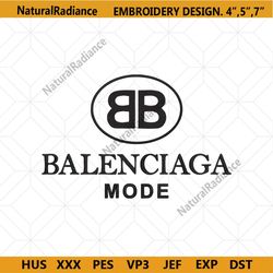 balenciaga mode logo embroidery download file