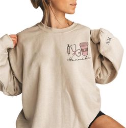 custom embroidered nurse sweatshirts for women, custom nurse sweatshirt, school nurse gift