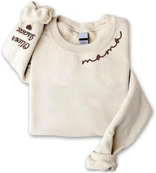 love signal custom embroidered mama sweatshirt personalized mama sweatshirt embroidered crewneck sweater