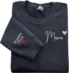 mama embroidered sweatshirt with kids names personalized mama embroidered hoodie momma sweater mama