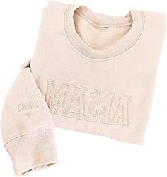mama sweatshirt embroidered kids name, personalized mom embroidered sweatshirt for mama, gifts for mom