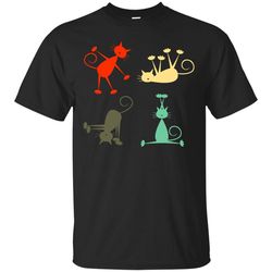 yoga retro cat t shirts 2, sport t-shirt, valentine gift