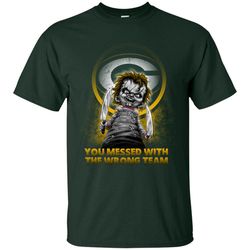 you messed with the wrong green bay packers t shirts, sport t-shirt, valentine gift