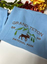 grand teton national park embroidered sweatshirt