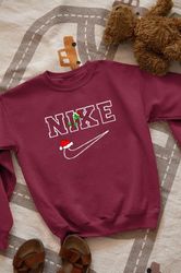 grinch hide nike embroidered sweatshirt