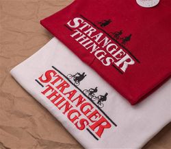 inspired stranger things embroidered sweatshirt, stranger things embroidered t-shirt